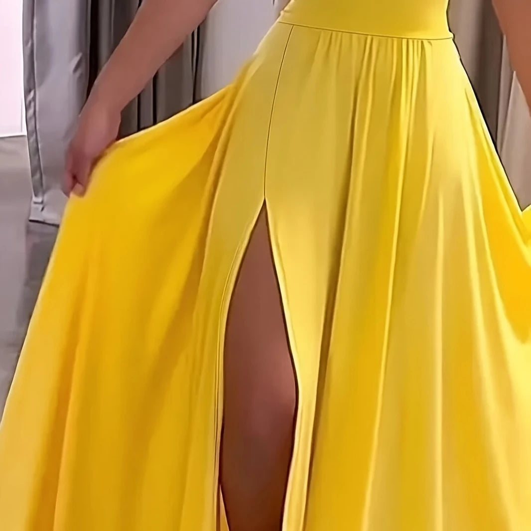 Women's Backless Lace-Up Camisole Maxi Dress