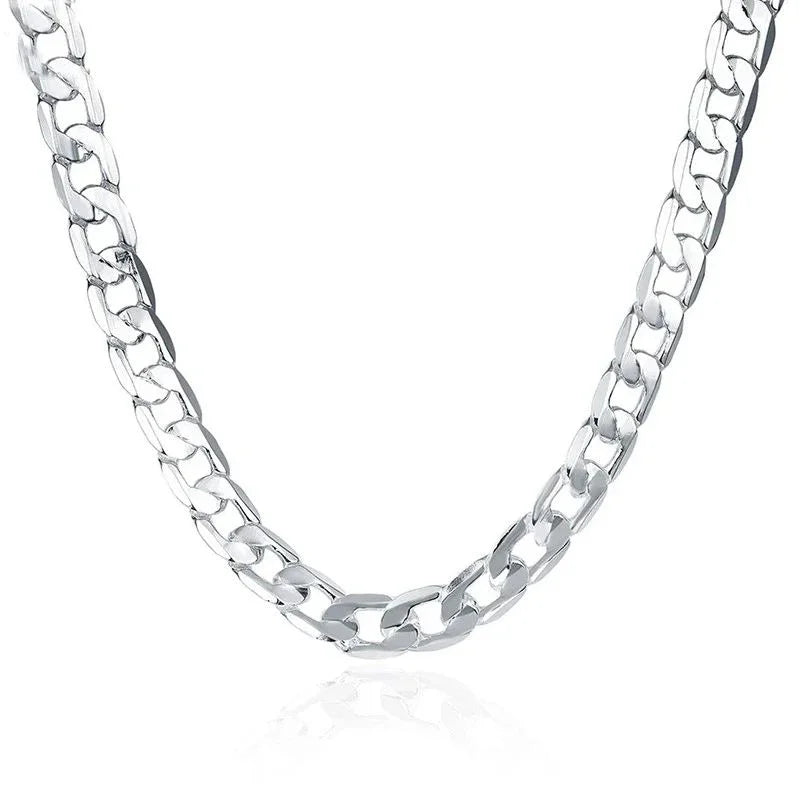 925 Sterling Silver 6MM Link Chain Necklace – Unisex Classic Jewelry