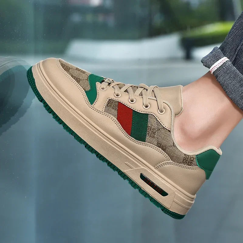 Men's Retro Casual Sneakers – Breathable Lace-Up Board Shoes