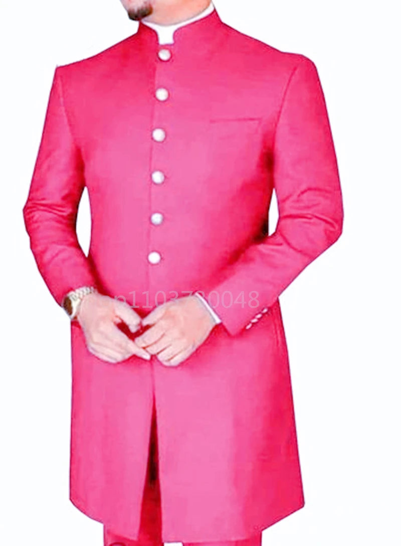 Pink traditional outfit with a White background