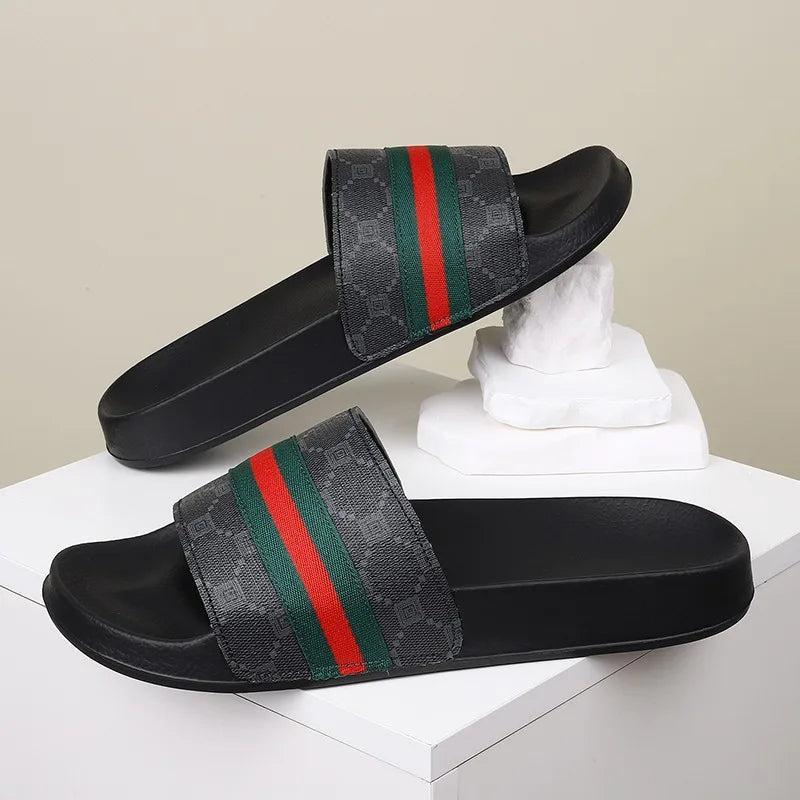 Men's Plus Size One-Strap Slides — Non-Slip Casual Slippers