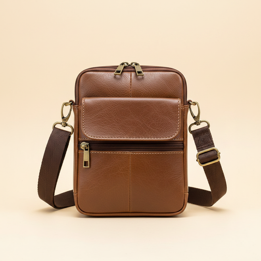 Clean hero image for the leather crossbody bag