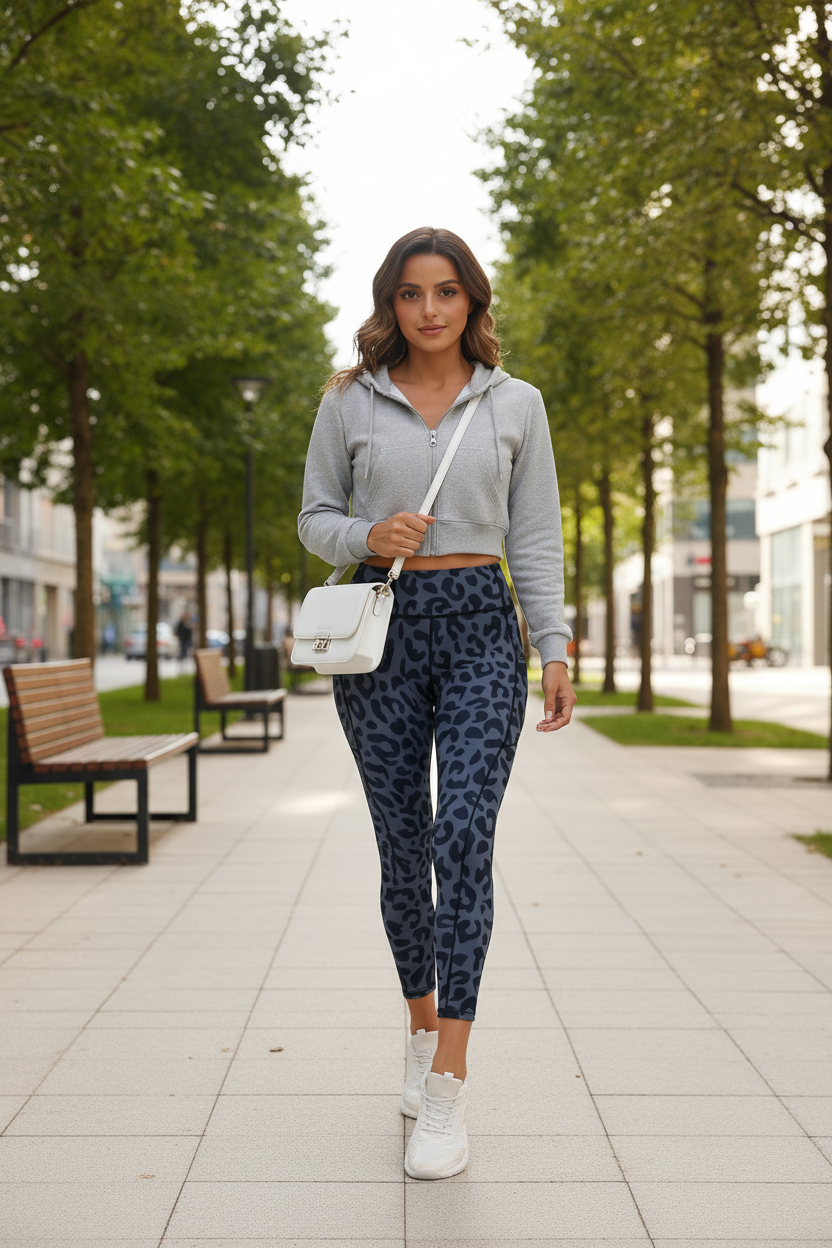 Slate Gray Leggings - Street Style 4
