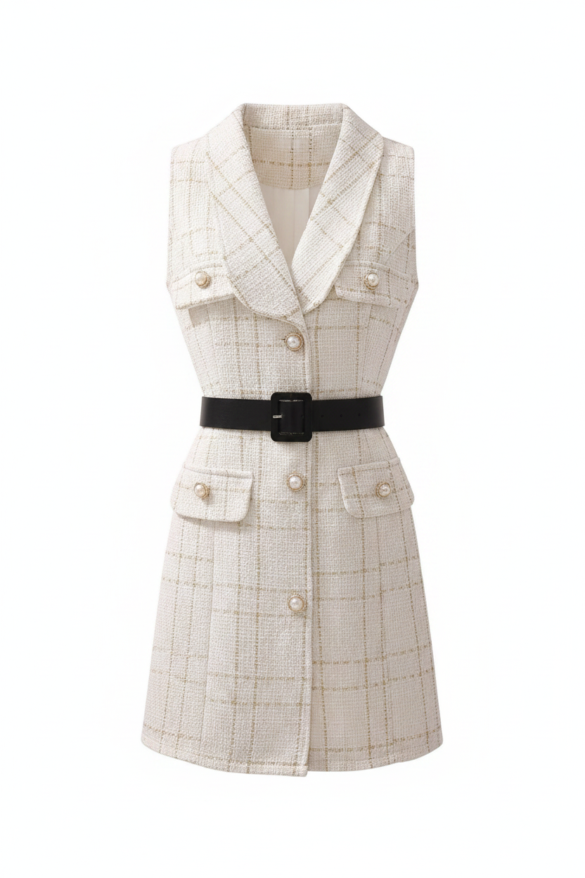 White onepiece vest ghost