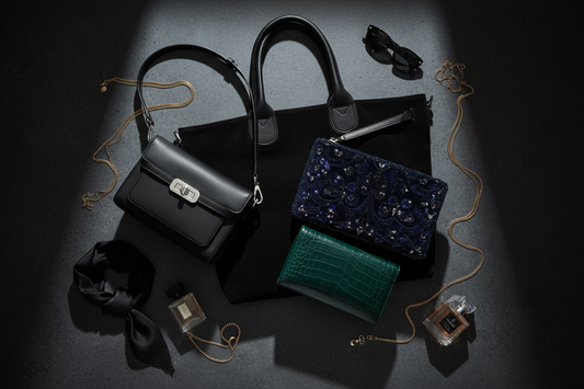 Stylish assortment of bags including crossbody, tote, and clutch styles for every occasion