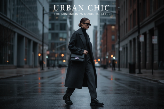 Woman holding a stylish crossbody bag on a city street — crossbody bag buying guide from Atlantis