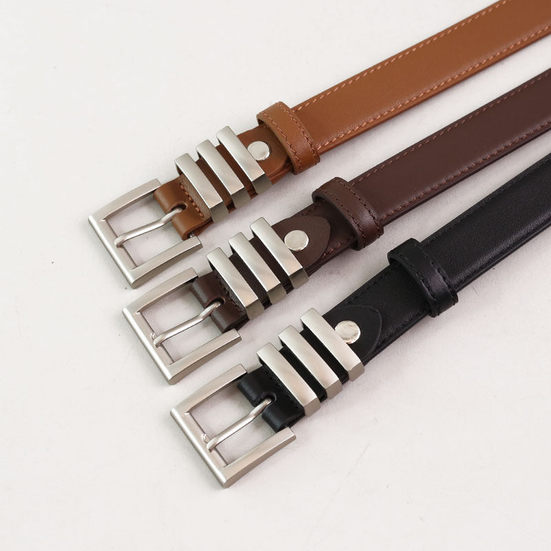 Women's genuine leather belt full view