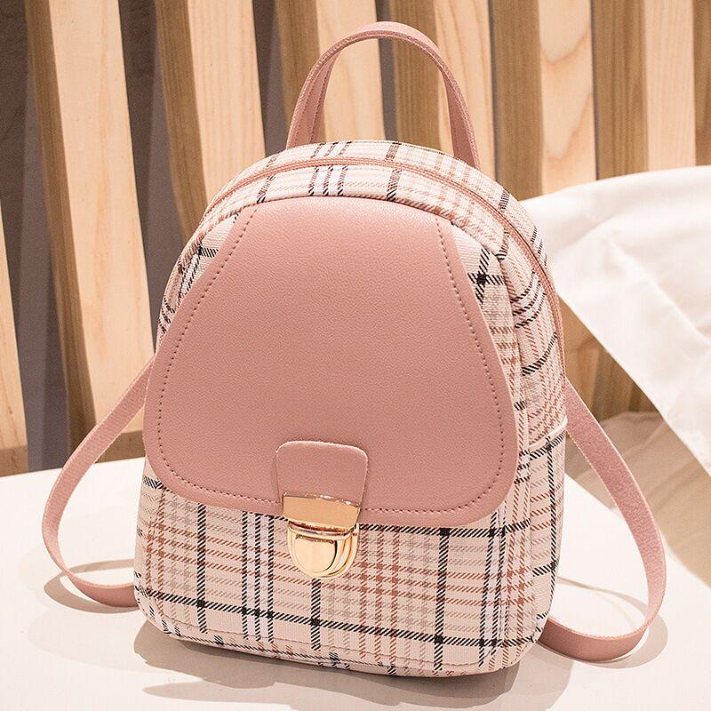 Plaid Mini Backpack — Convertible Shoulder Bag & Coin Purse - image 2