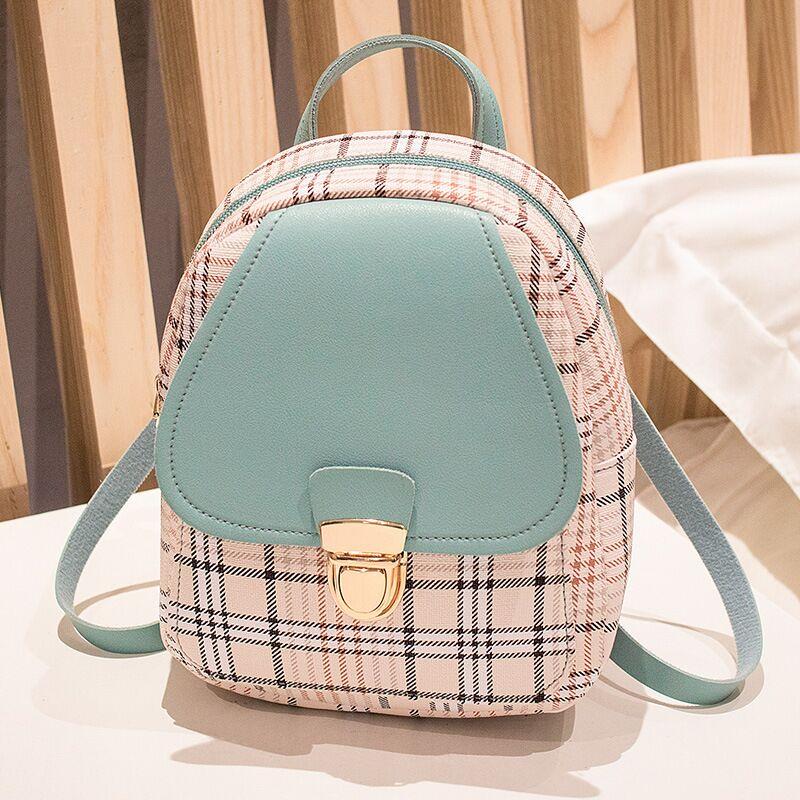 Plaid Mini Backpack — Convertible Shoulder Bag & Coin Purse - image 1