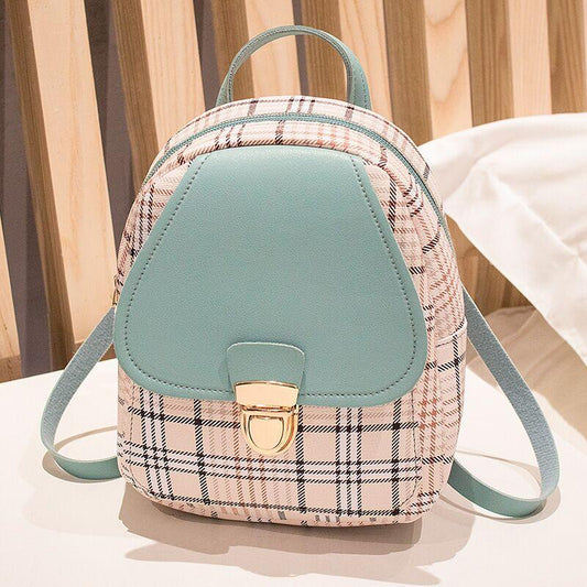 Plaid Mini Backpack — Convertible Shoulder Bag & Coin Purse - image 1