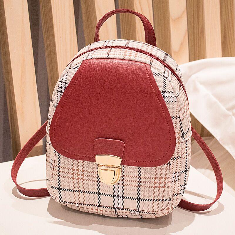 Plaid Mini Backpack — Convertible Shoulder Bag & Coin Purse - image 3