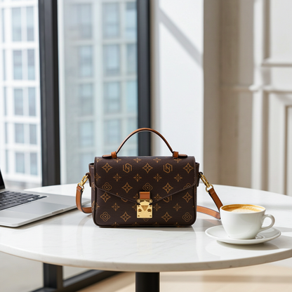 Women’s Floral PU Leather Shoulder Bag Satchel
