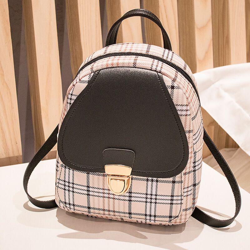 Plaid Mini Backpack — Convertible Shoulder Bag & Coin Purse - image 6