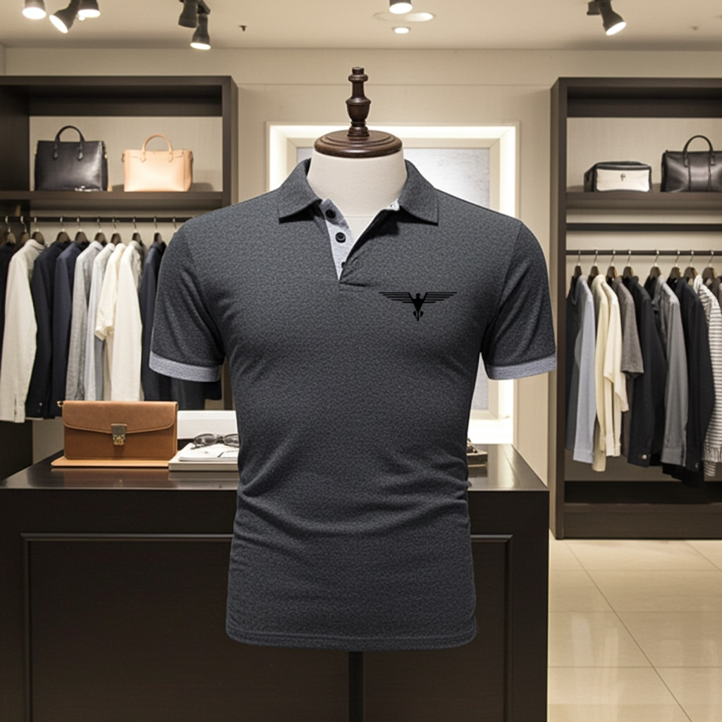 Men's Polo Collar T-Shirt – Slim Fit Casual Cotton Top