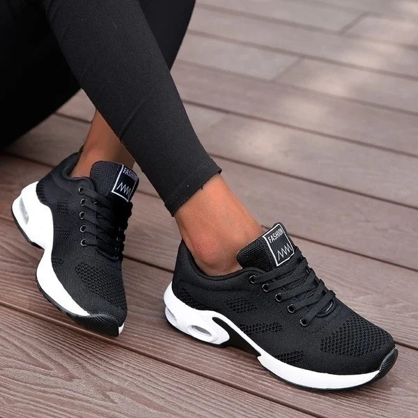 Black Women's Running Shoes – Lightweight Breathable Walking Sneakers | Atlantis