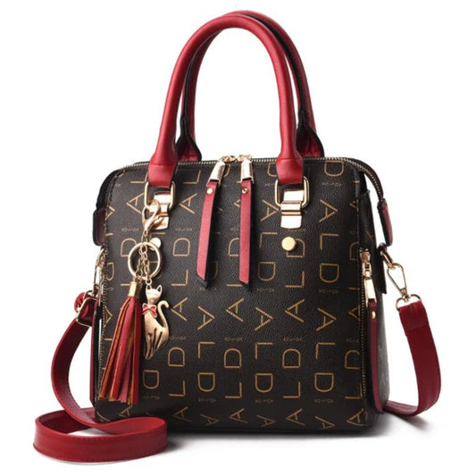 Women’s PU Leather Tassel Tote Bag – Structured Large Capacity