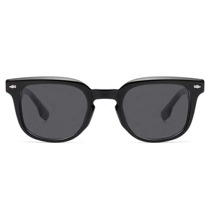 Square acetate polarized sunglasses angled view