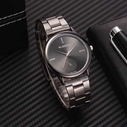 Women's Minimalist Quartz Watch – Stainless Steel, Rose Gold & Silver