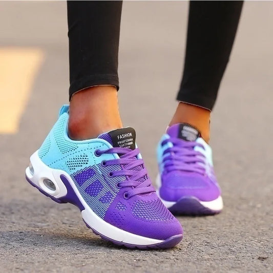 Purple Blue Women's Running Shoes – Lightweight Breathable Walking Sneakers | Atlantis