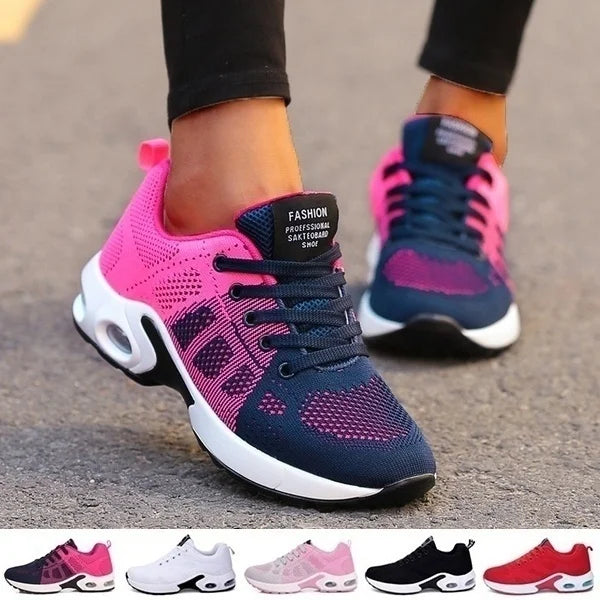 Pink Blue Women's Running Shoes – Lightweight Breathable Walking Sneakers | Atlantis