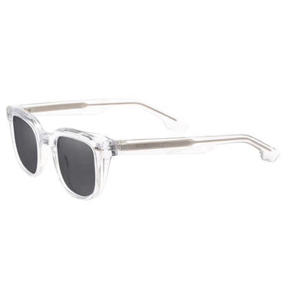 Square acetate polarized sunglasses side view