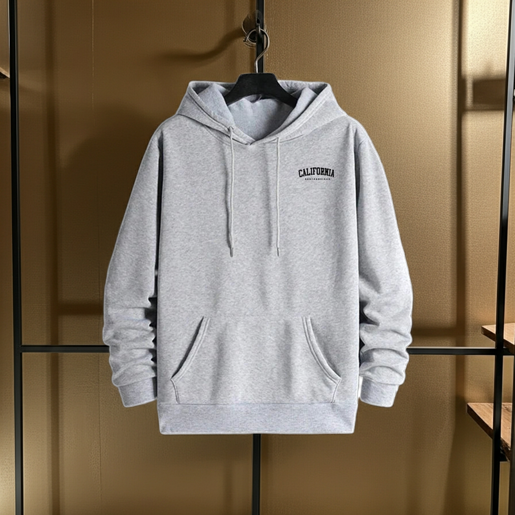 Men's High-Grade Fleece Warm Hoodie – Thermal Winter Pullover Sweatshirt