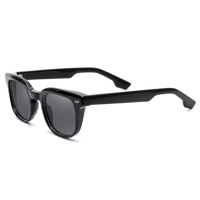 Square acetate polarized sunglasses lens color