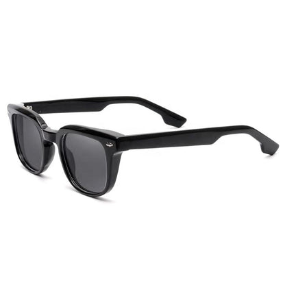 Square acetate polarized sunglasses lens color