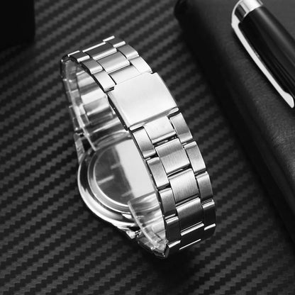 Women's Minimalist Quartz Watch – Stainless Steel, Rose Gold & Silver
