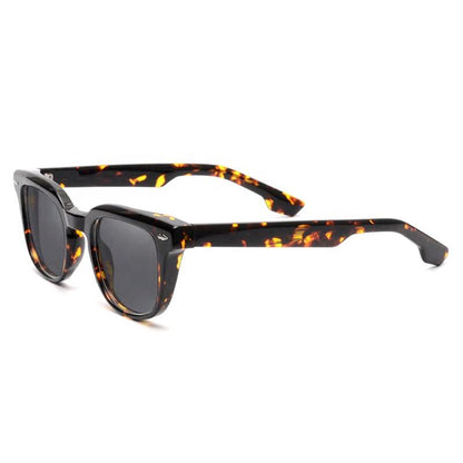 Square acetate polarized sunglasses front view