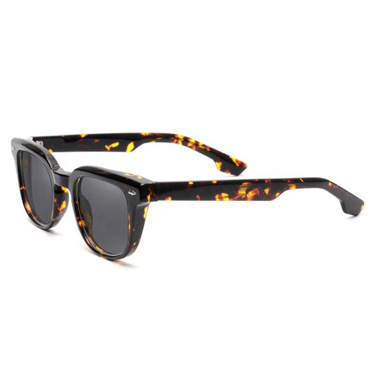 Square acetate polarized sunglasses front view