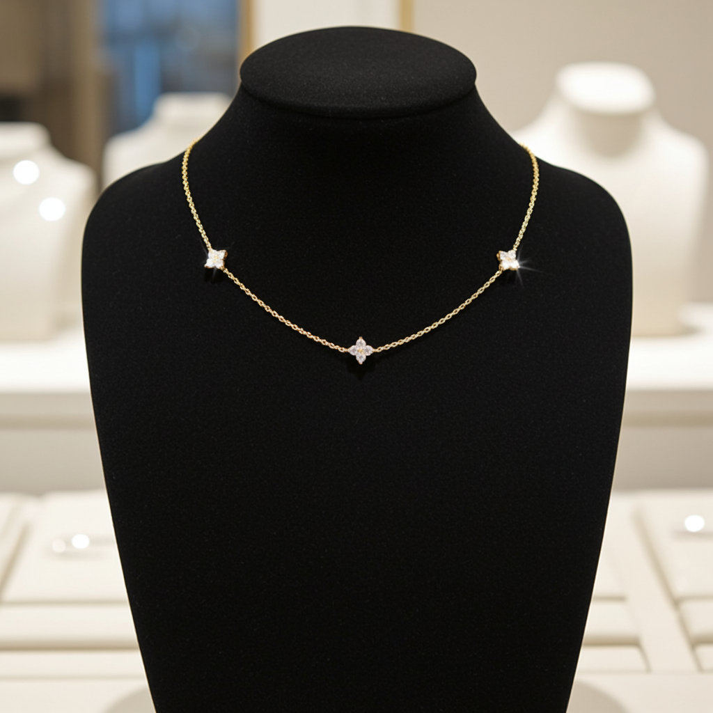 Women's Four-Leaf Zircon Pendant Necklace – Lucky Charm