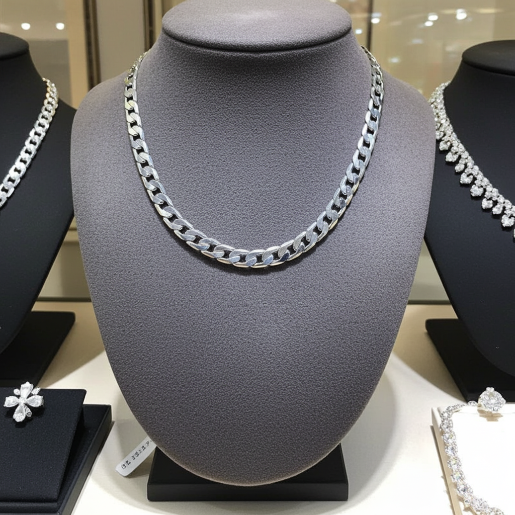 925 Sterling Silver 6MM Link Chain Necklace – Unisex Classic Jewelry