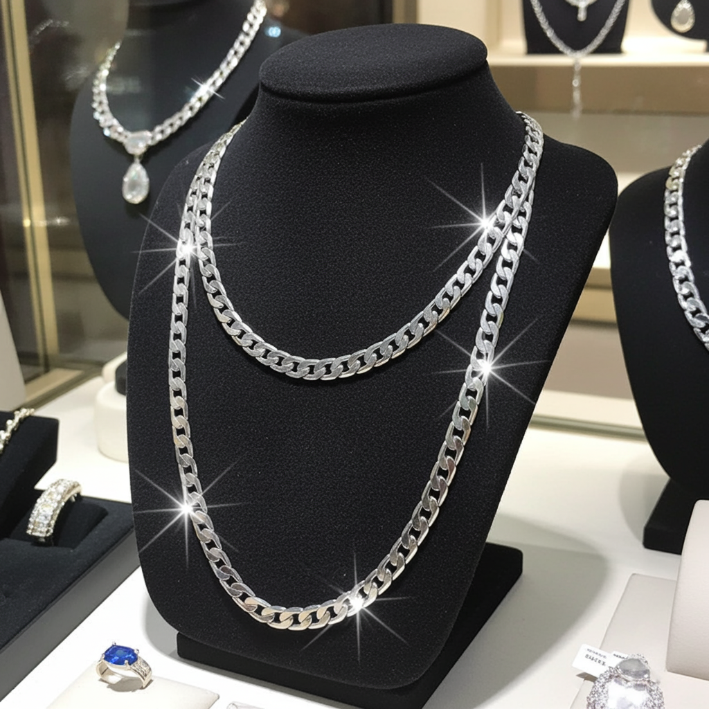925 Sterling Silver 6MM Link Chain Necklace – Unisex Classic Jewelry