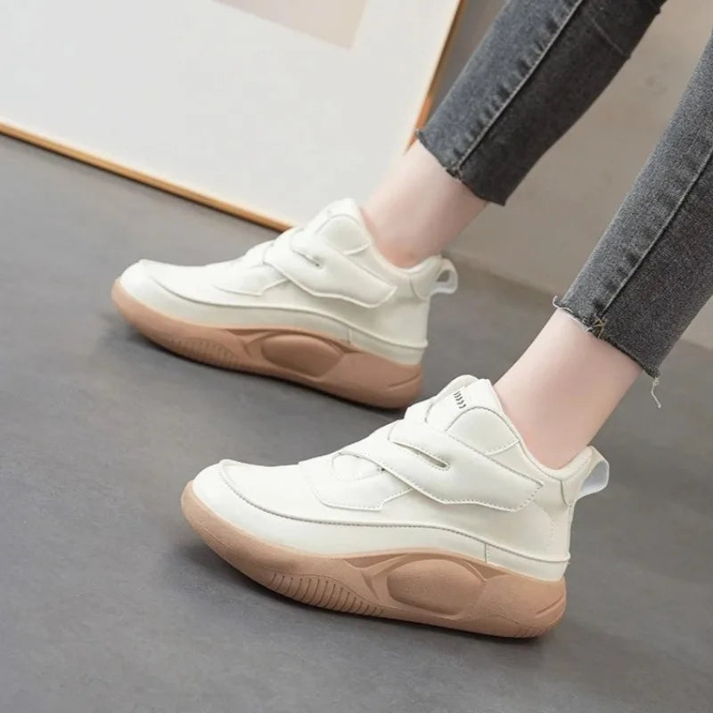 Women's High-Top Chunky Sneakers – Cushioned Platform Streetwear Shoes