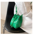 Leather Bucket Bag for Women