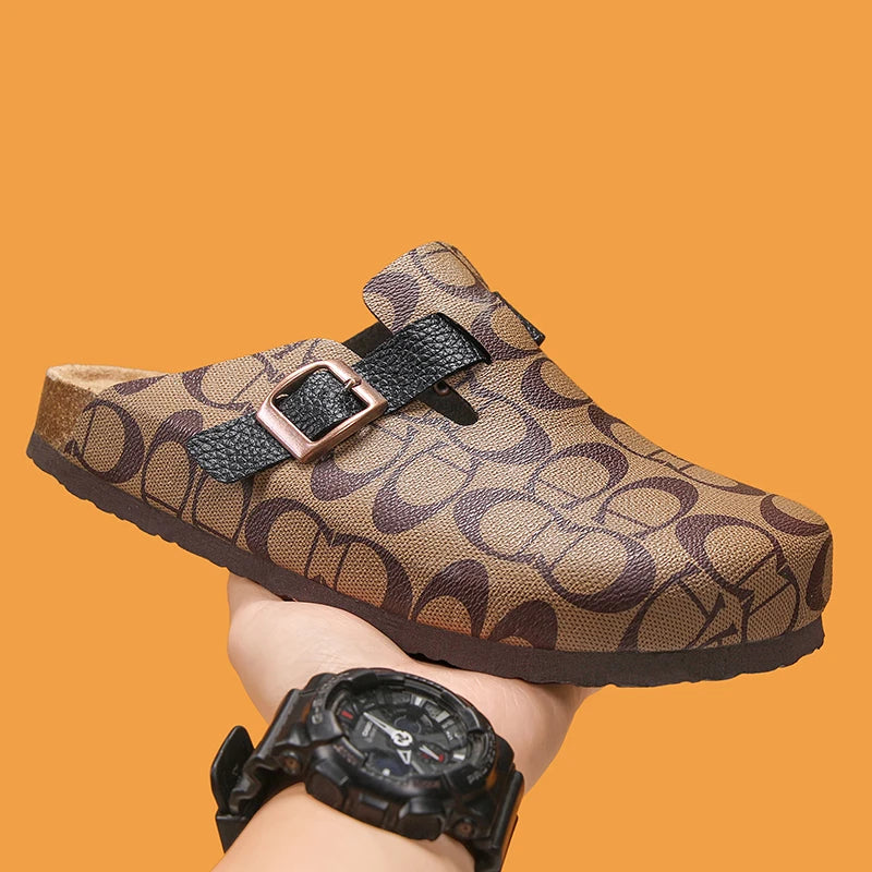 Natural Cork Sole Sandals – Shock-Absorbing Beach Slides