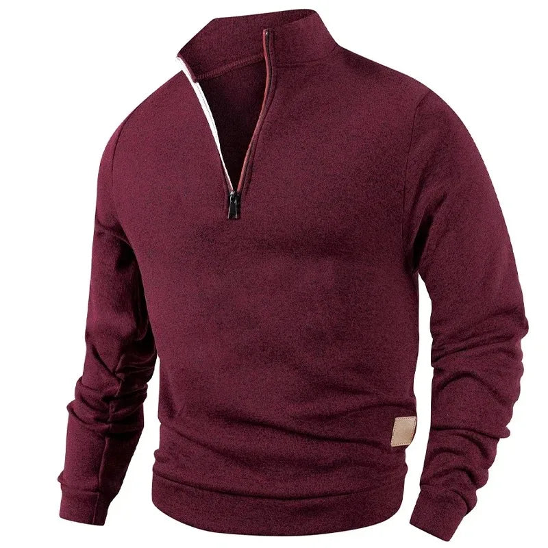 Men's Half-Zip Turtleneck Sweatshirt