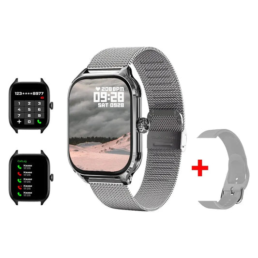H9 Smart Watch — 2.01" HD Display, Silicone & Metal Band Options