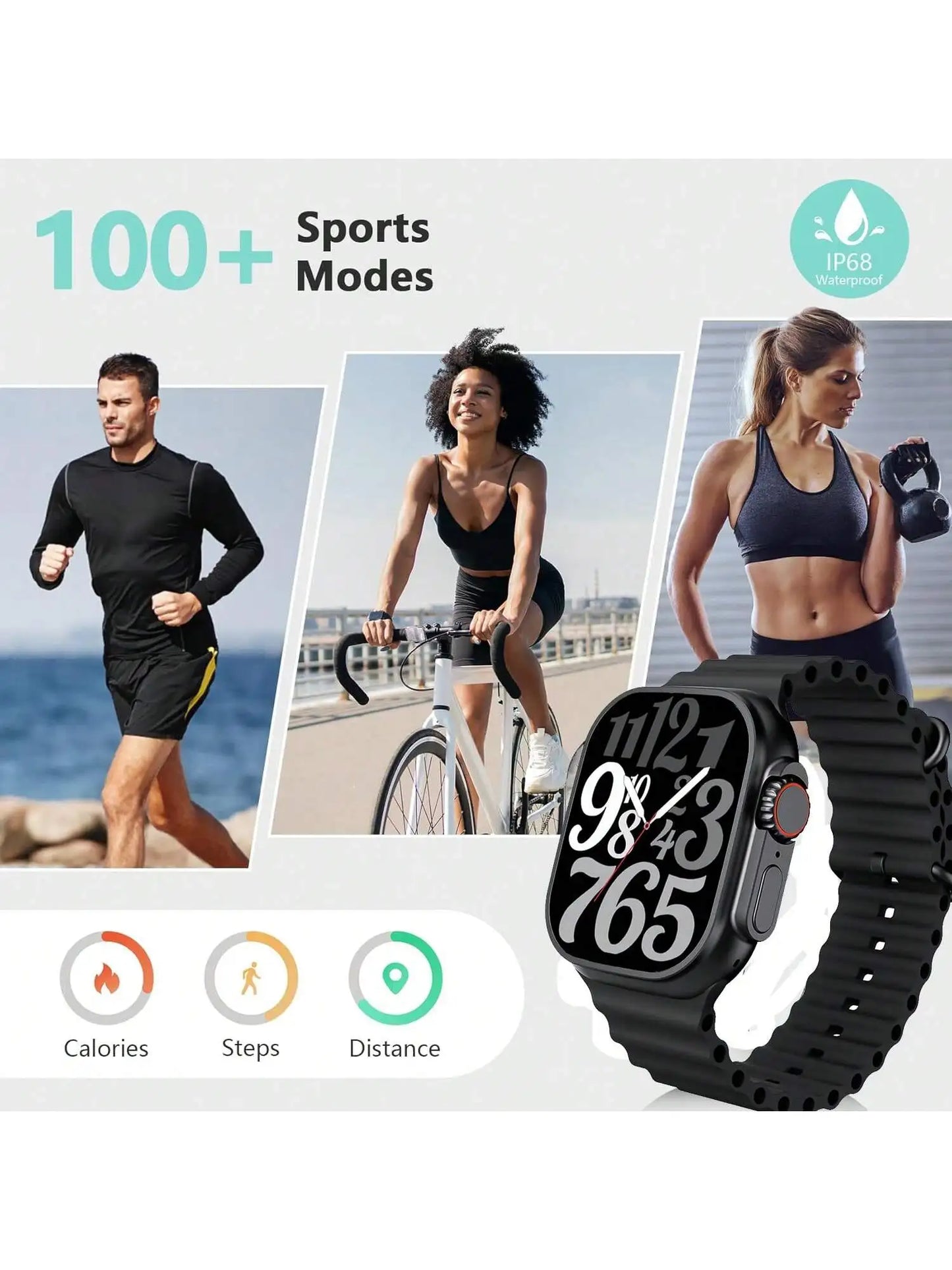 Smart Watch for Men & Women — 2.07" HD, 7 Bands, Bluetooth Calling
