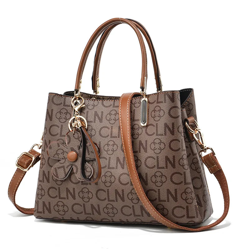 Women's Large Capacity Tote Bag — Premium PU Leather Crossbody Handbag