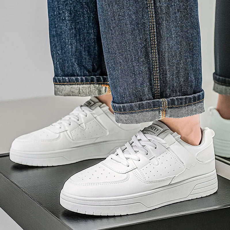 Men's Fashionable Casual Sports Shoes – Artificial Leather Everyday Sneakers