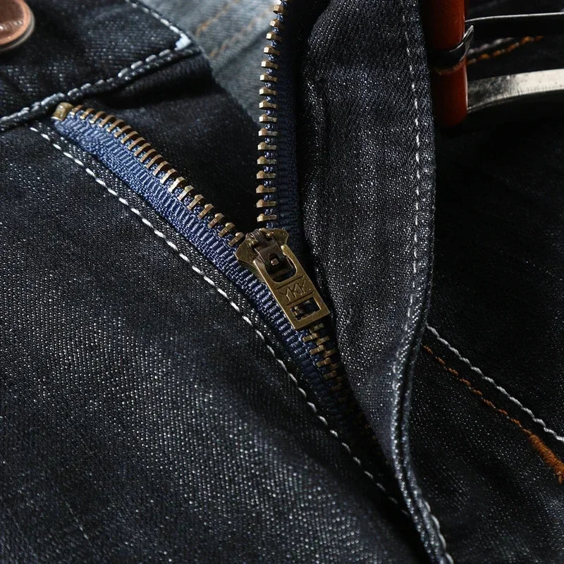 Men's Stretch Denim Shorts Casual Straight Fit