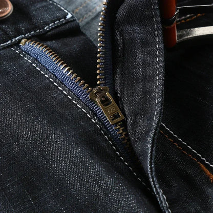 Men's Stretch Denim Shorts Casual Straight Fit