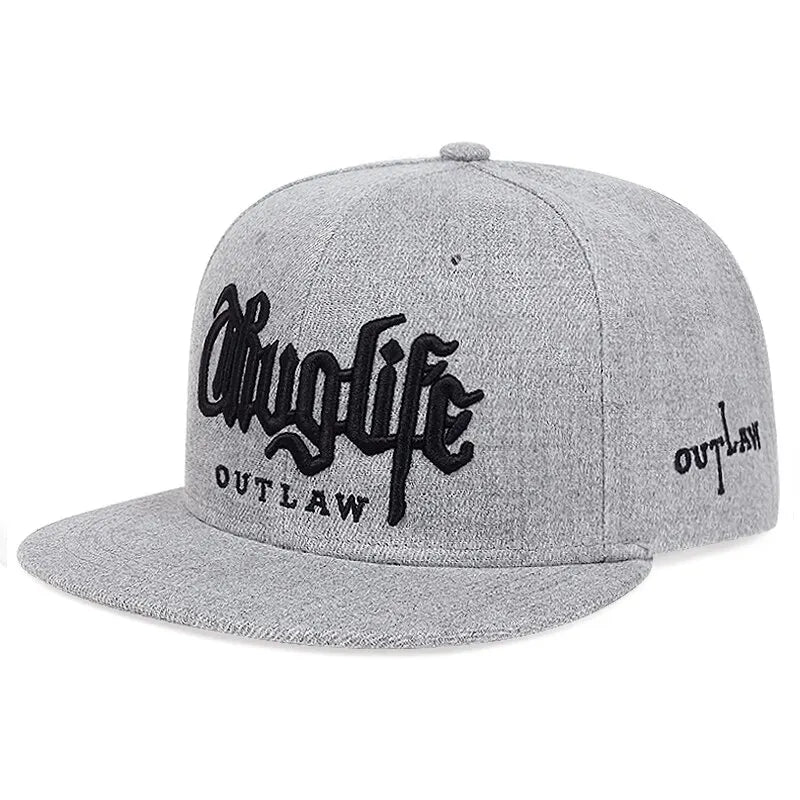 Thuglife Outlaw Snapback Cap – Hip Hop Flat Brim Hat
