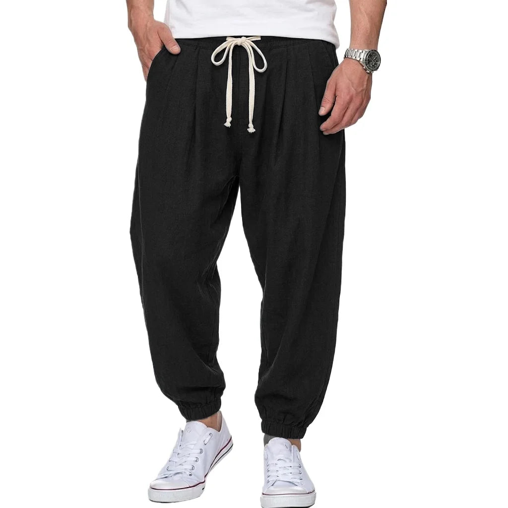 Men's Cotton Harem Pants – Loose Fit Streetwear