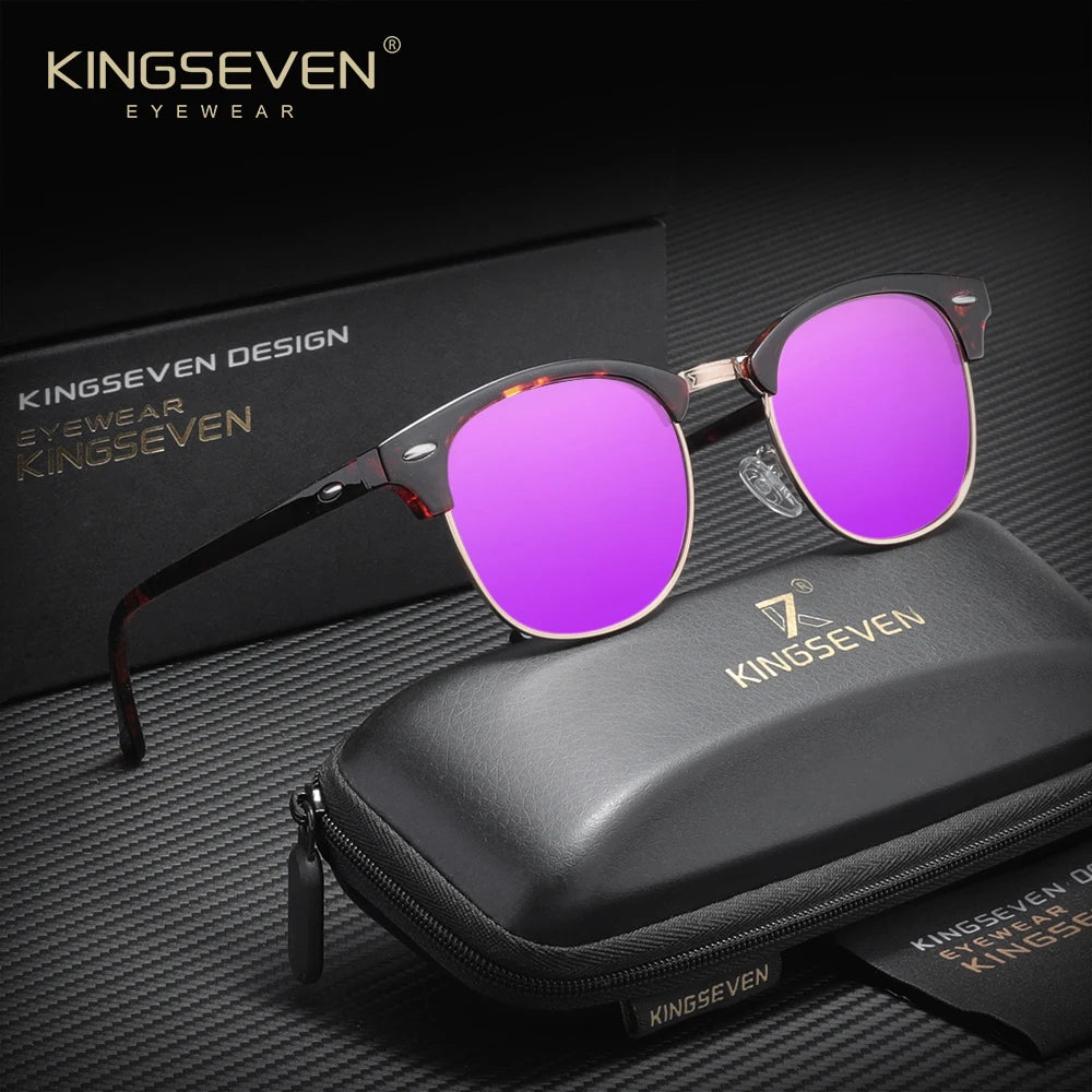 KINGSEVEN Half Frame Polarized Sunglasses — UV400