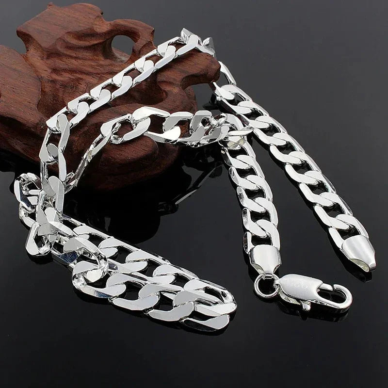 925 Sterling Silver 6MM Link Chain Necklace – Unisex Classic Jewelry