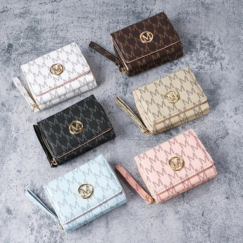 Women's Short PU Leather Wallet – Multi-Card Slot Coin Purse