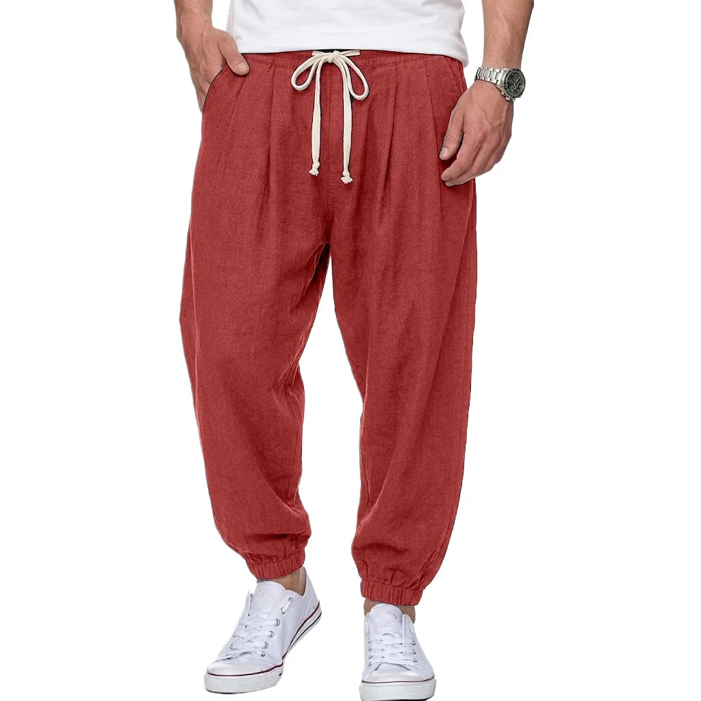 Men's Cotton Harem Pants – Loose Fit Streetwear